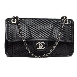 Chanel Up In The Air Perforated Classic Black Bag